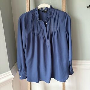 J. Crew Factory Pintuck Top in Cool Shadow Size 4 - 1760